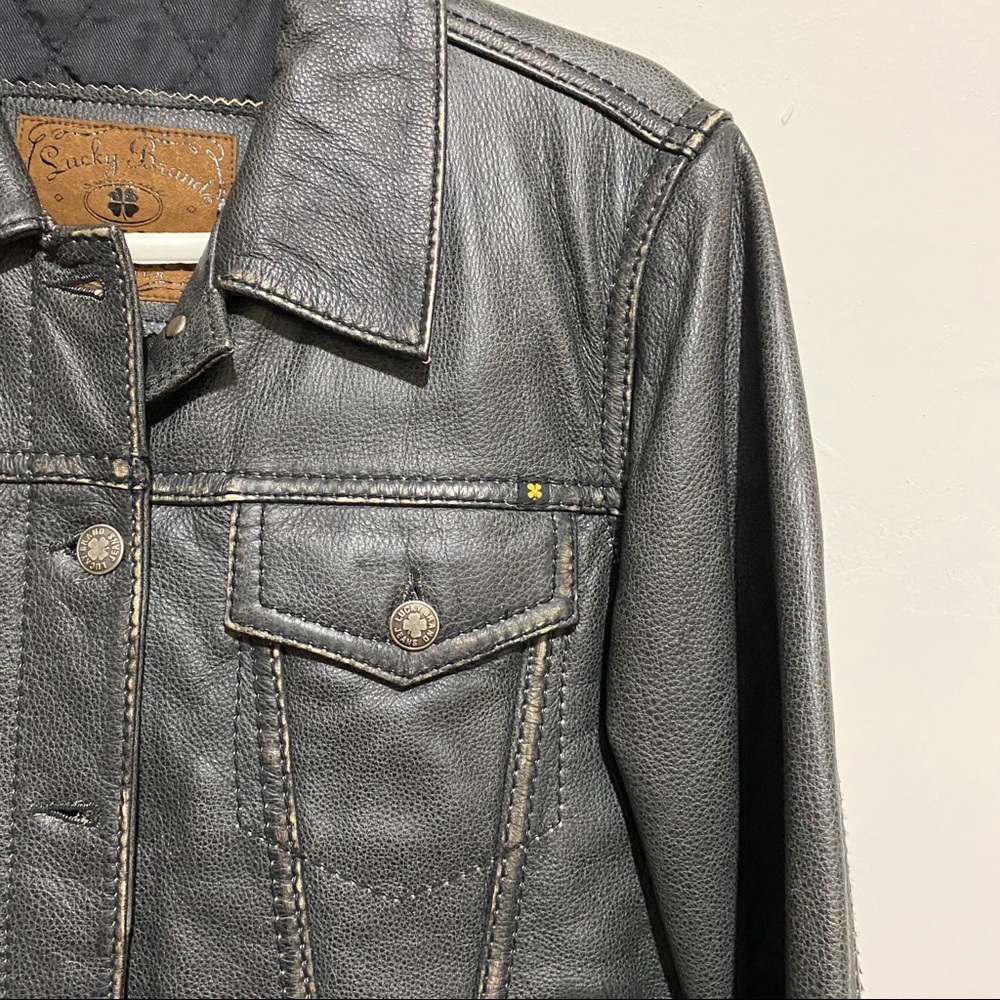 Real Leather Vintage Jacket - Picture 4 of 9